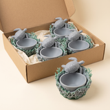 Trade case of six ocean sea turtle catchall bowls