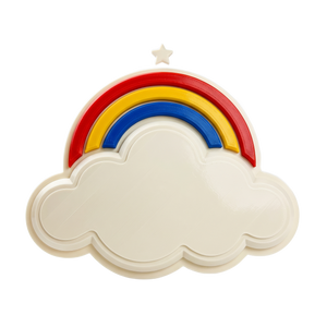 Brick icon - Nursery signs: layered cloud and rainbow wall sign