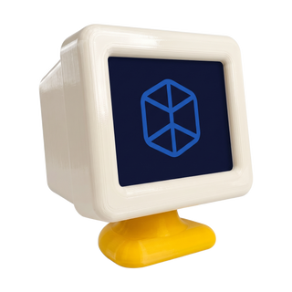 Process icon - Designed: toy monitor showing a wireframe model